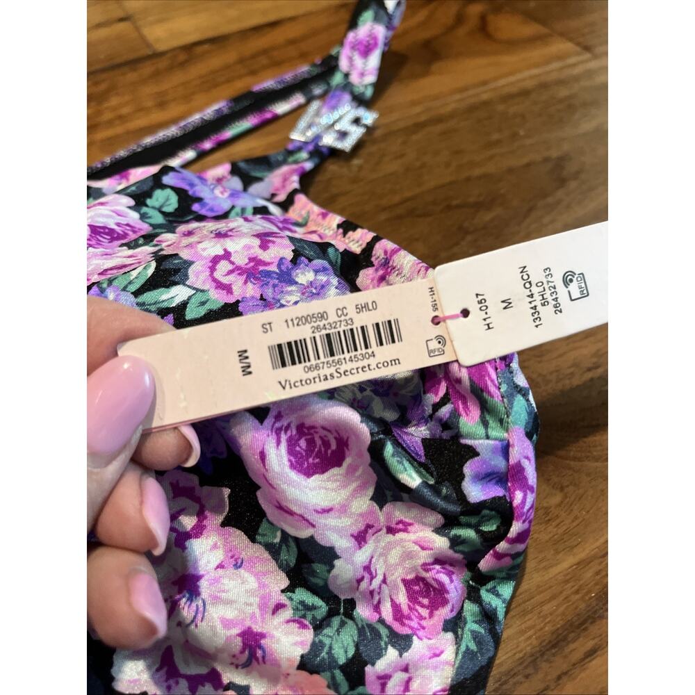 Victoria's Secret Womens One Piece One Shoulder Floral Swimsuit Size M Victorias - Picture 4 of 11